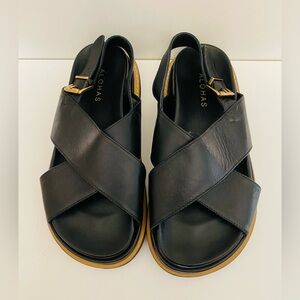 NWOT, ALOHAS, black leather, 36 EU